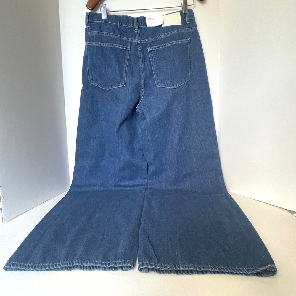 DL1961 Isabel Pleated Mid Rise Wide Leg Jeans Womens 28 North Beach Blue - Picture 3 of 11